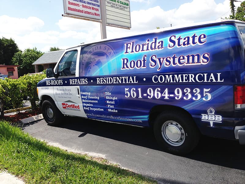 FSRS branded service van on a job site