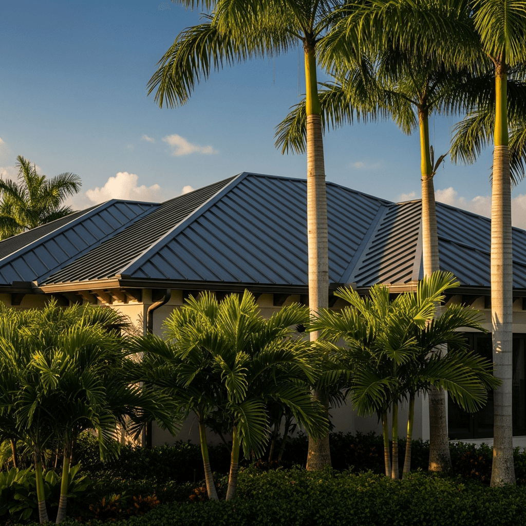 Finished standing-seam metal roof