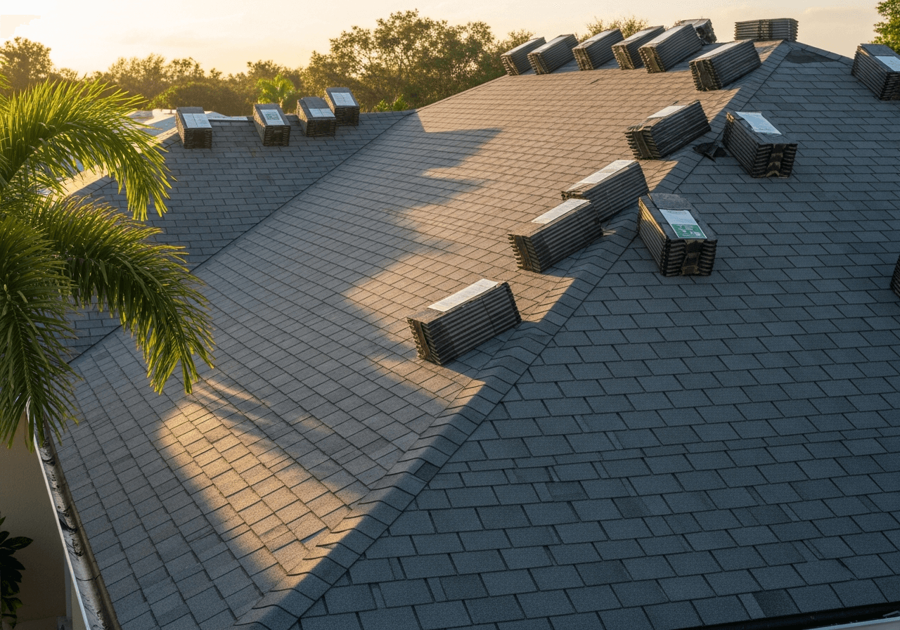 Asphalt shingle roofing